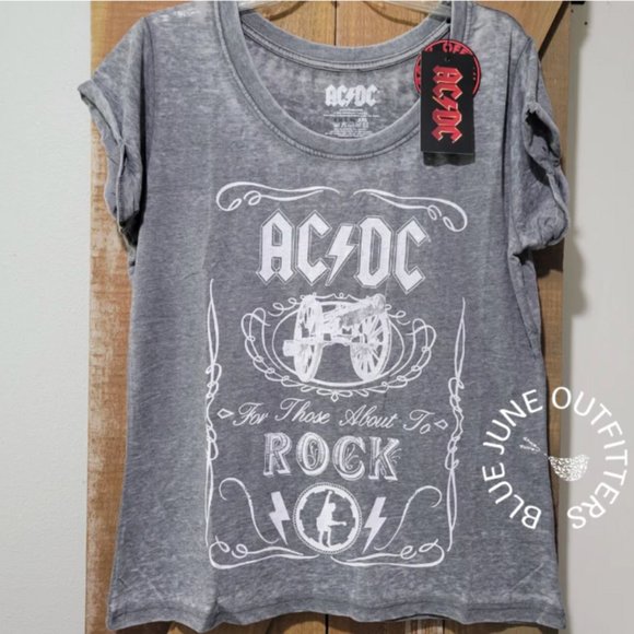 AC/DC Women's Burnout Tee | Officially Licensed - Picture 2 of 3